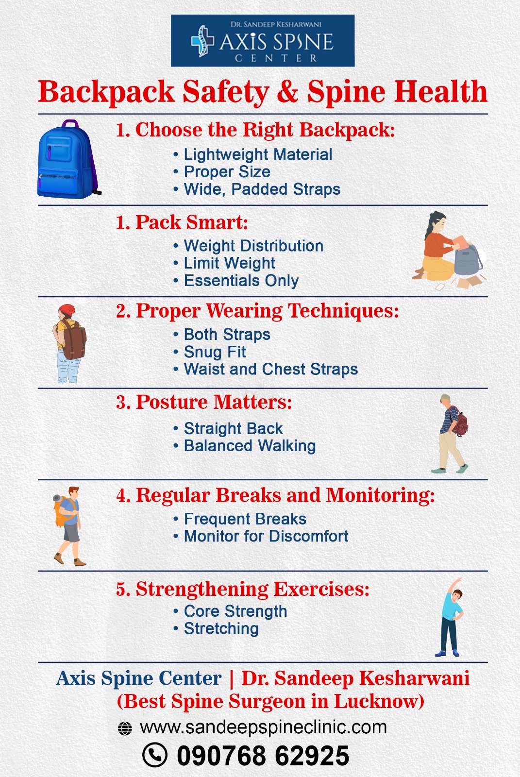 backpack safety and spine health